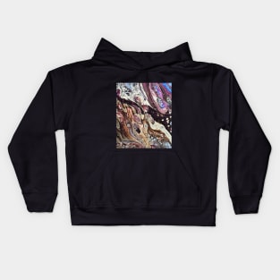 Purple Lava Fluid Art Kids Hoodie